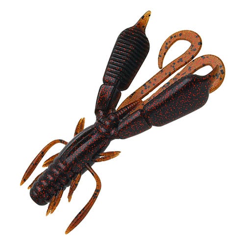 "Raid Japan Battle Hog 3.3" Black Red Flk – Soft bait per bass fishing con corpo realizzato in materiale resistente, dotato di appendici mobili per un nuoto naturale. Perfetto per Texas rig, Carolina rig e flipping."
